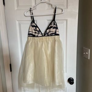 Free People x Misele Silk Toole Babydoll Dress